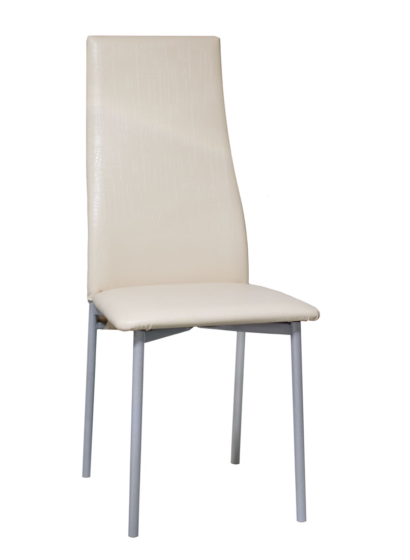 Волна стул (ФП) (к/з молочная рептилия, РЕД-25 металлик)