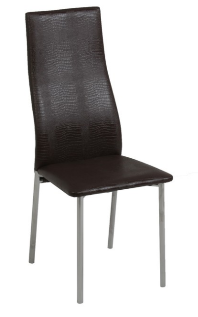 Волна стул (ФП) (к/з шоколадная рептилия, РЕД-25 металлик)