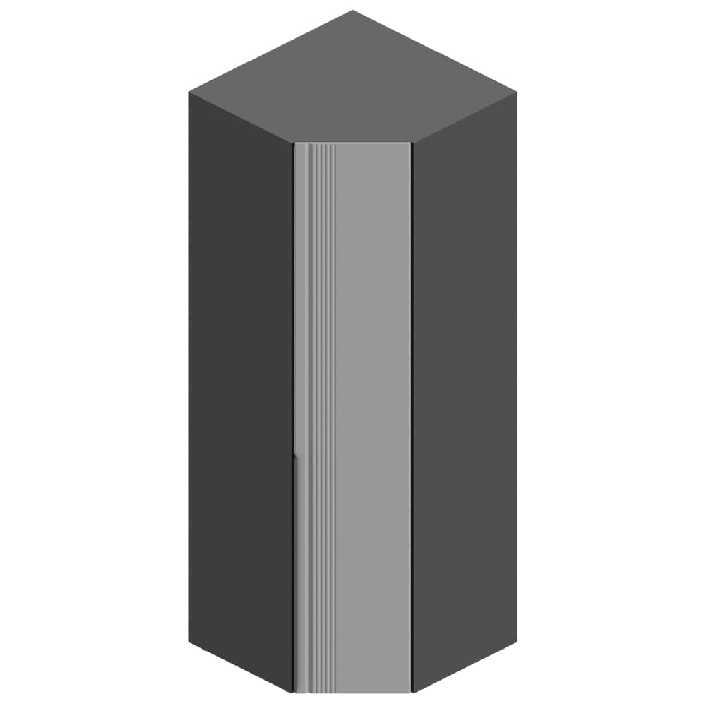 Вита МДФ шкаф угловой 800 (Велес) (темно-серый)
