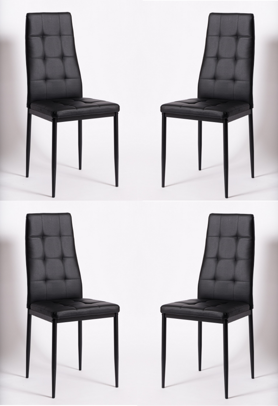 Кафе 2 комплект стульев (4 шт) (ЦМ) (черный вельвет)