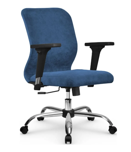 SU-Mr-4 подл.200/осн. 003 кресло офисное Ch (МТ) (велюр светло-синий)