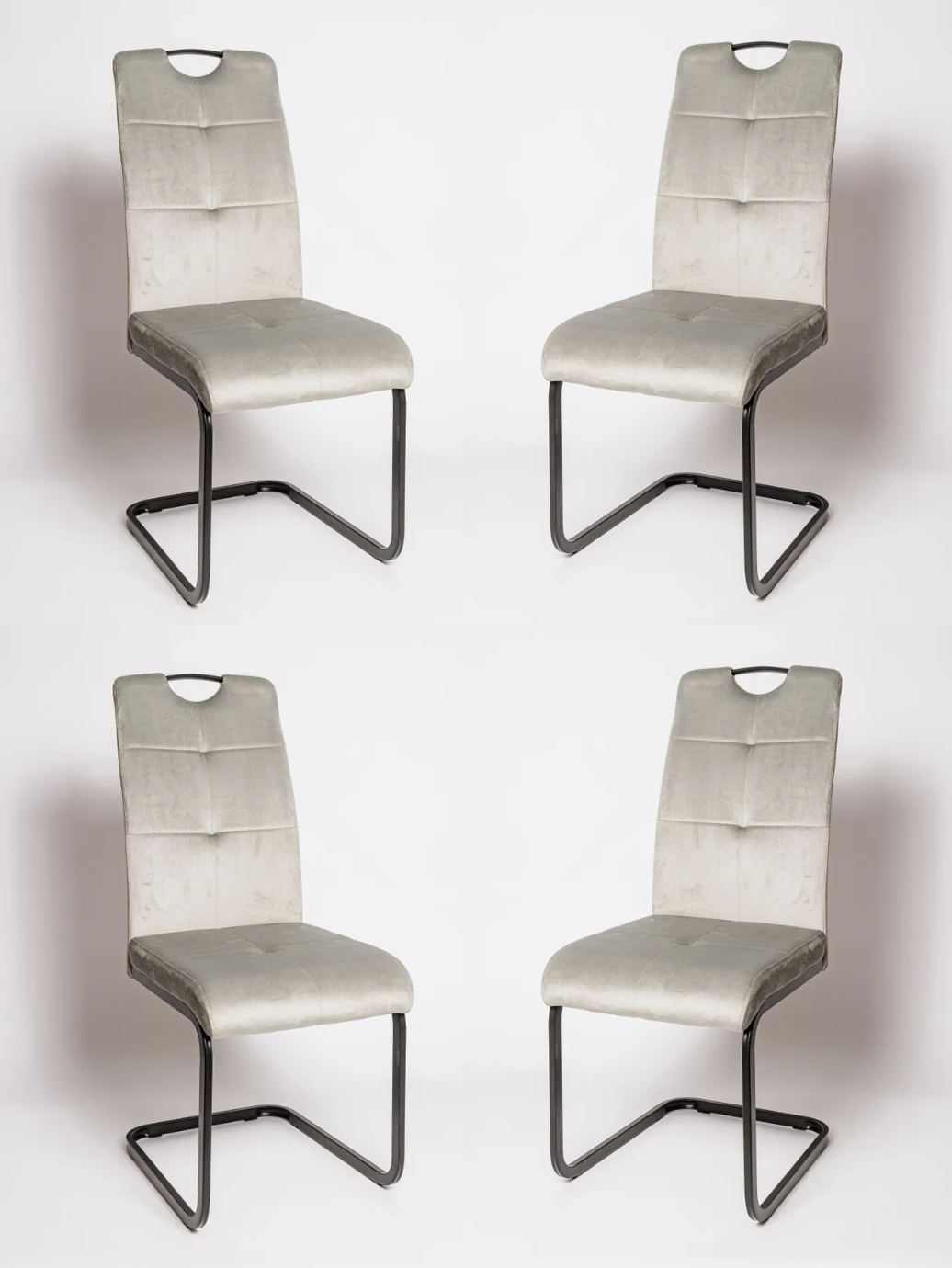 ОКС-1060Н комплект стульев обеденных (4 шт.) (ЦМ) (серый вельвет)