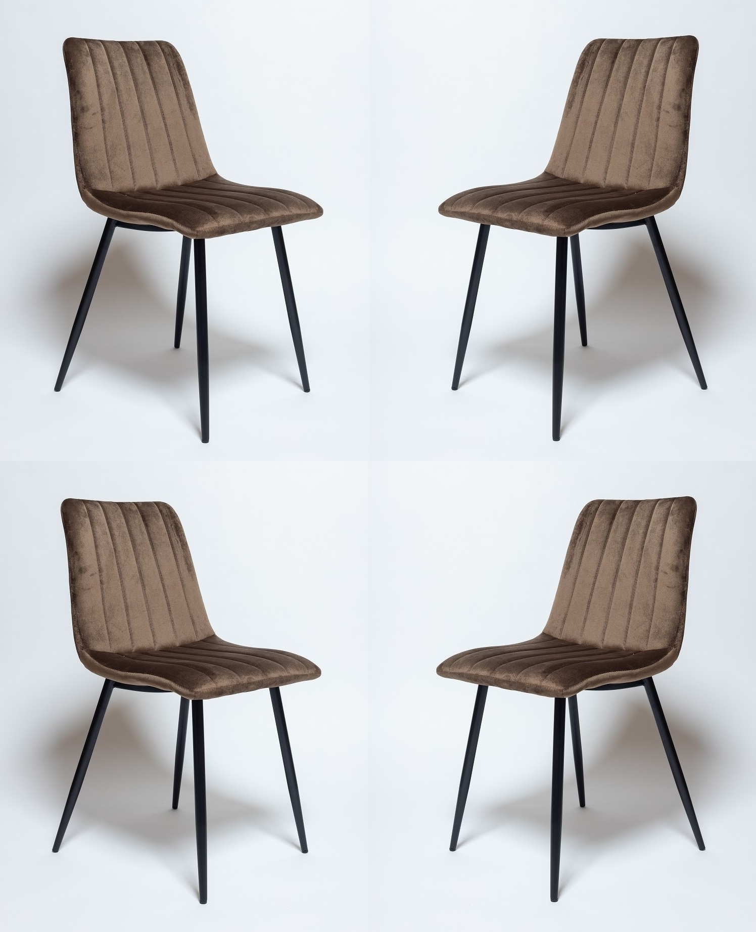 OKC-1225A комплект стульев (4 шт.) (ЦМ) (коричневый)