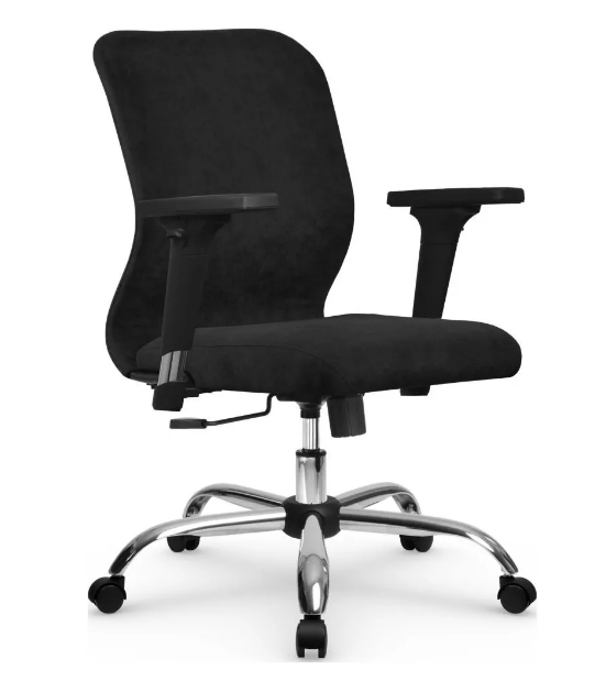 SU-Mr-4 подл.200/осн. 003 кресло офисное Ch (МТ) (велюр черный)