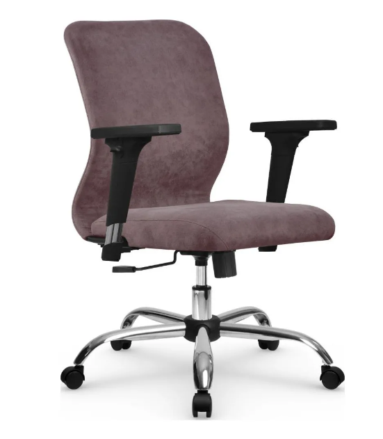 SU-Mr-4 подл.200/осн. 003 кресло офисное Ch (МТ) (велюр темно-розовый)