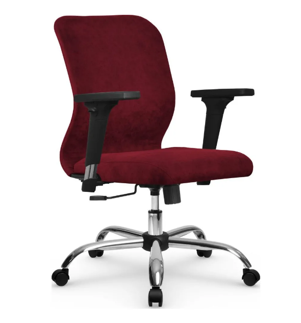 SU-Mr-4 подл.200/осн. 003 кресло офисное Ch (МТ) (велюр красный)