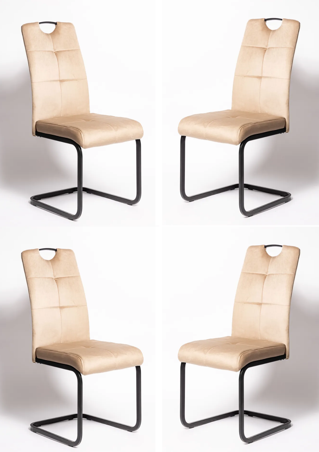 ОКС-1060Н комплект стульев обеденных (4 шт.) (ЦМ) (темно-бежевый вельвет)