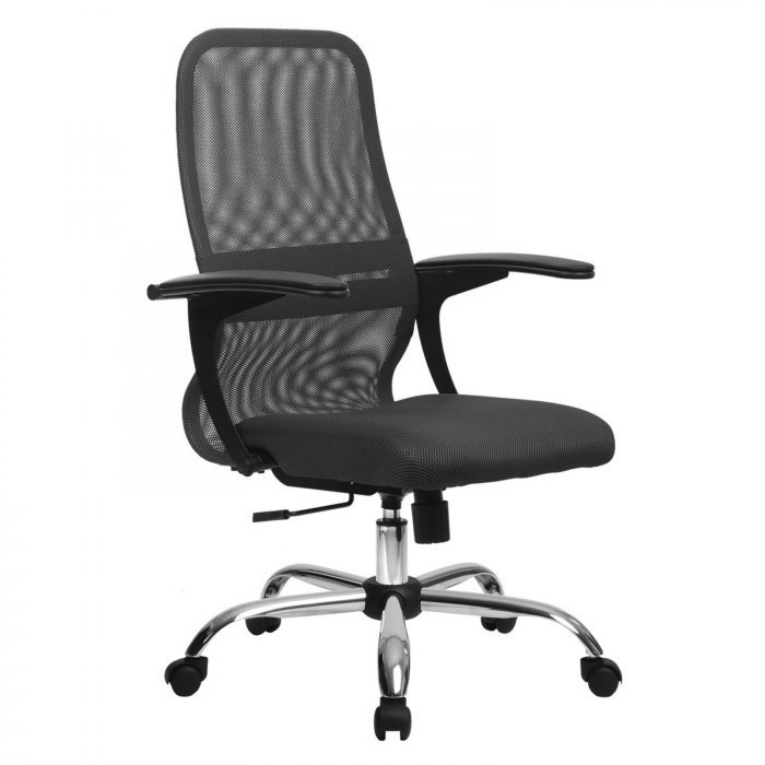 МЕТТА CP-8 Ch кресло офисное основание прямое (МТ) (темно-серый/темно-серый)
