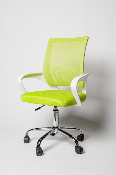 BN-7166 кресло офисное Ch (ЦМ) (салатовый, пластик белый)