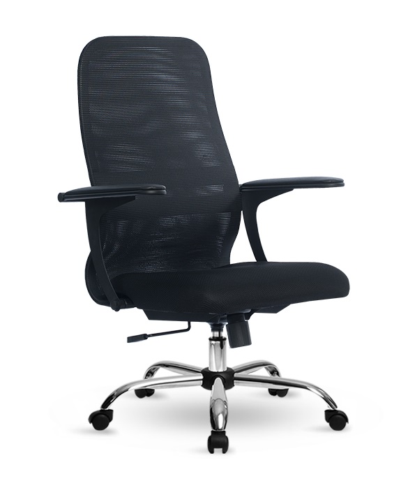 МЕТТА CP-8 Ch кресло офисное основание прямое (МТ) (черный)