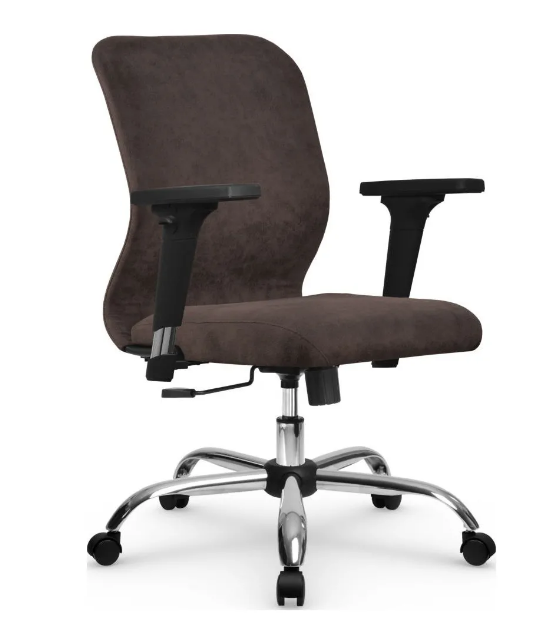 SU-Mr-4 подл.200/осн. 003 кресло офисное Ch (МТ) (велюр темно-коричневый)